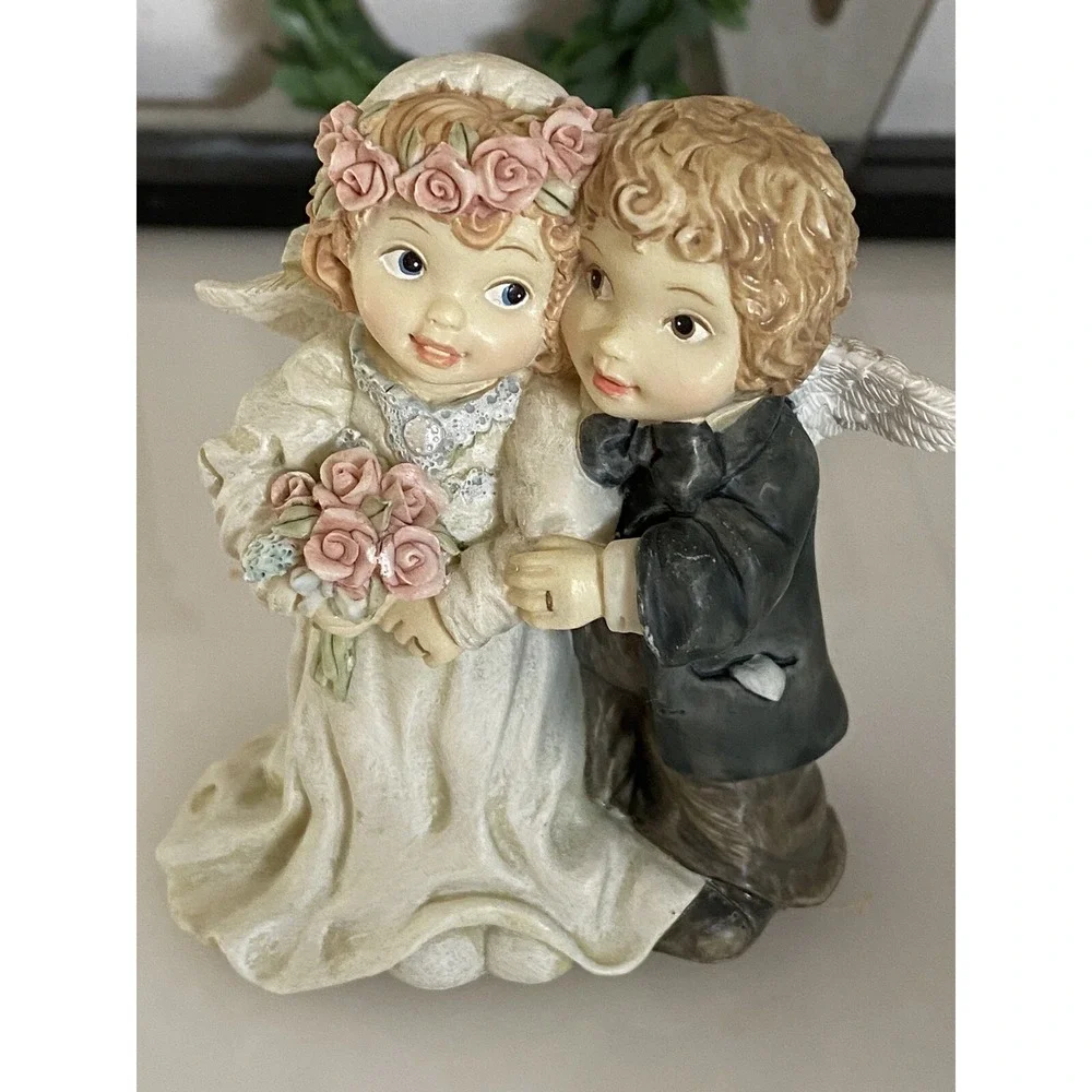 Ganz 95' Wedding‎ Cake Topper Bride & Groom Bless This Marriage Figure G4456 Vtg